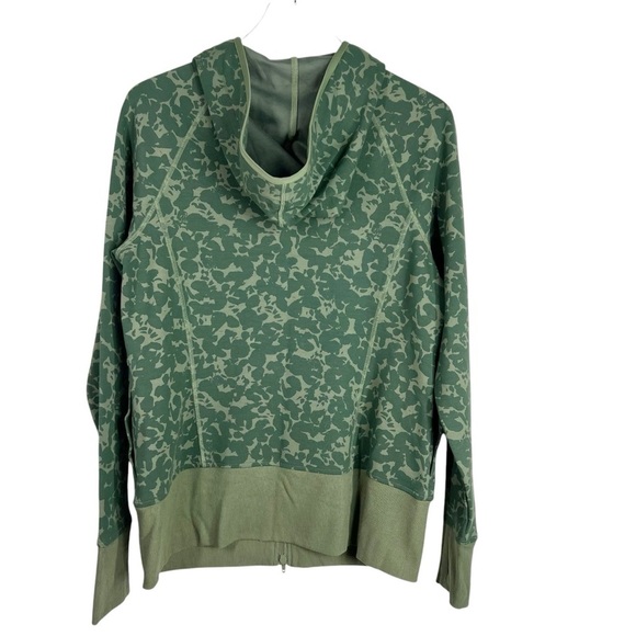 CABI #6030 Marathon Green Camouflage Zip-Up Women's Hoodie Medium - Picture 4 of 6